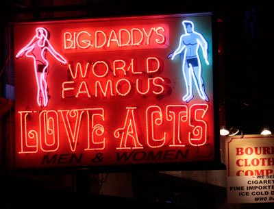 Bourbon Street, New Orleans. Photo by Eric Francis. Bourbon Street, New Orleans. Photo by Eric Francis.