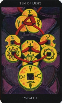 Ten of Disks -- Rosetta Tarot deck. Ten of Disks -- Rosetta Tarot deck.