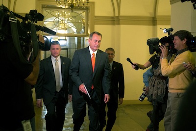 The House speaker, John A. Boehner, Republican of Ohio, arriving for a meeting on Wednesday morning. Photo: Doug Mills / The New York Times