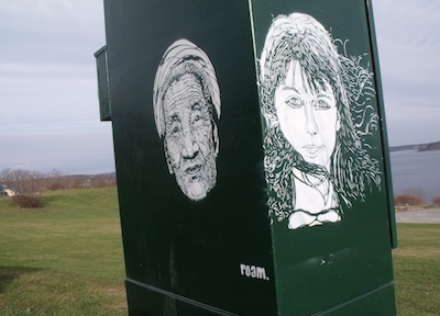 'His' and 'hers' sides of the utility box. Photo by Amanda Painter