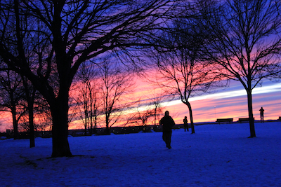 Sunset at Fort Sumner, Portland, Maine. Photo by Amanda Painter.