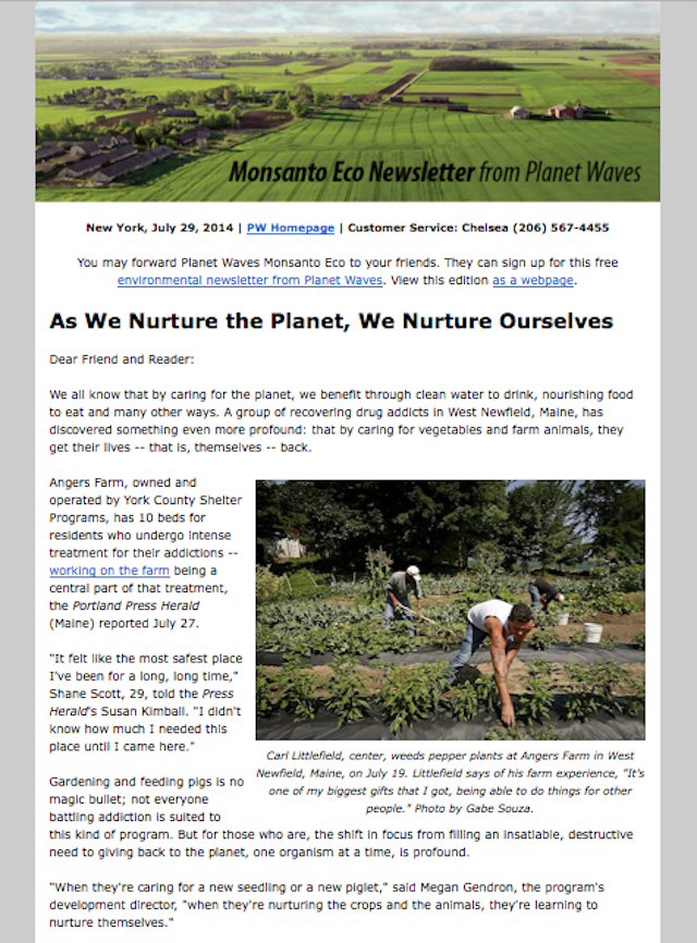 See below for sign-up info for this free environmental newsletter, plus the link to read this week's issue.