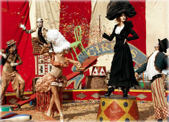 circus-picture Model Karen Elson in an April 2007 Vogue spread by Steven Meisel.