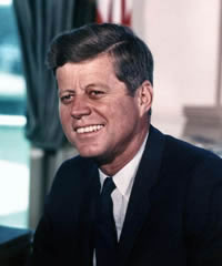 john_f_kennedy_white_house_color_photo_portrait John F. Kennedy. Photo by Cecil Stoughton, White House.
