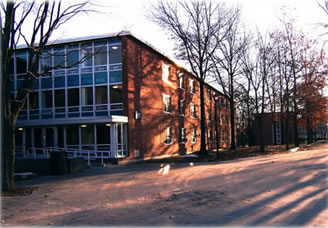 capen Capen Residence Hall, SUNY New Paltz. like most contaminated places, it looks perfectly normal. On Dec. 29, 1991, a PCB transformer overheated, spreading toxic fumes throughout the building. Today, their residues may be sickening students. Photo by Steve Bergstein.