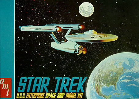 An model kit from the original Star Trek series, c. 1967. AMT, manufacturer.