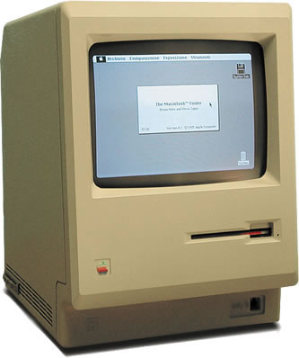 The original Macintosh, the first commercially successful personal computer to use images, rather than text, to interface with the user. The original Macintosh, the first commercially successful personal computer to use images, rather than text, to interface with the user.