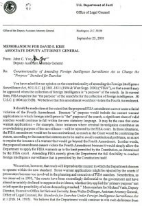 Bush Administration Terrorism Memos.