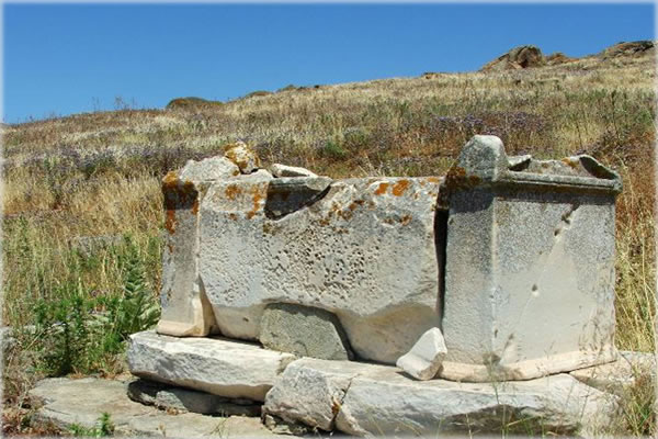 Altar to Hera on Delos, a tiny island near Mykonos in Greece. Photo by Eric Francis. 
