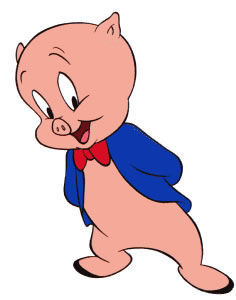 Porky Pig says, only you can prevent swine flu!
