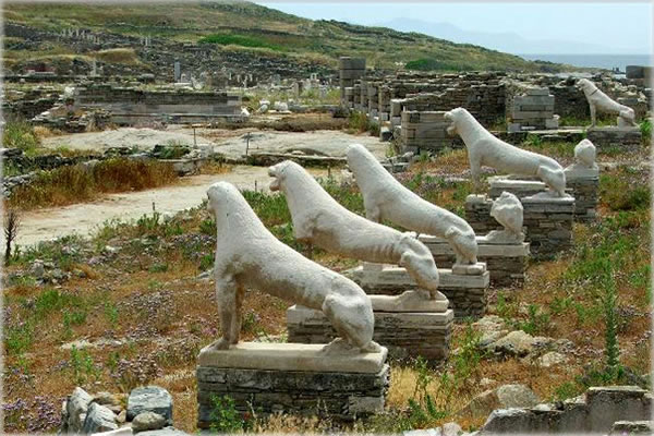 Lions have stood guard over the Sacred Lake, birthplace of Apollo and Artemis, on the island of Delos for some 2,500 years. Photo by Eric Francis. Lions have stood guard over the Sacred Lake, birthplace of Apollo and Artemis, on the island of Delos for some 2,500 years. Photo by Eric Francis.
