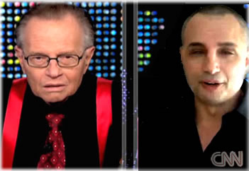 Eric Francis being interviewed by Larry King. Eric Francis being interviewed by Larry King.