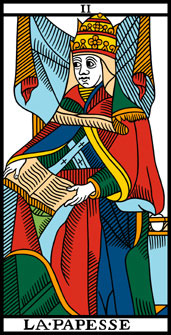 La Papesse - Jodorowsky and Camoin Marseille Tarot deck. La Papesse - Jodorowsky and Camoin Marseille Tarot deck.