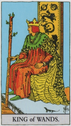 King of Wands - RWS Tarot deck. King of Wands - RWS Tarot deck.