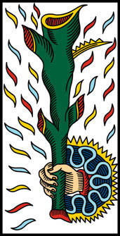 Ace of Wands - Tarot de Marseille by Camoin and Jodorowsky Ace of Wands - Tarot de Marseille by Camoin and Jodorowsky