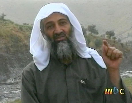 Osama bin Laden in a 2002 broadcast for Middle East Broadcasting Corp. Photo: AP/MBC via APTN.