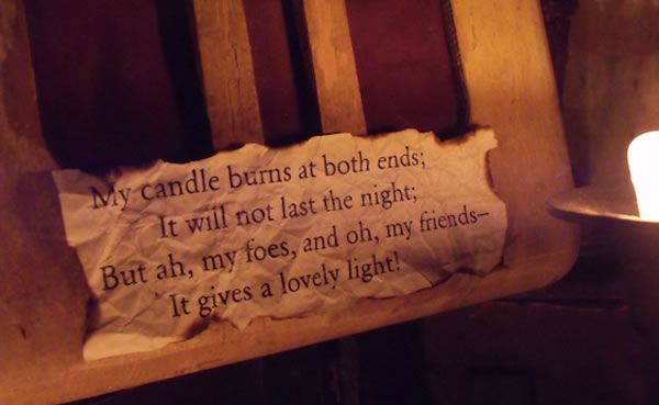 600+SacredandProfane_poem_oct2011DSCF4942 Detail from the altar of poetic curiosities, Sacred and Profane festival. Photo by Amanda Painter.