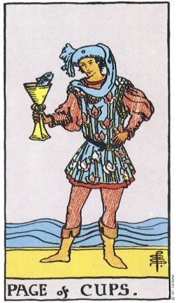 Page of Cups - RWS Tarot deck. Page of Cups - RWS Tarot deck.