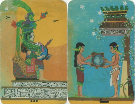 The Consort and The Lovers - Xultun Tarot deck.