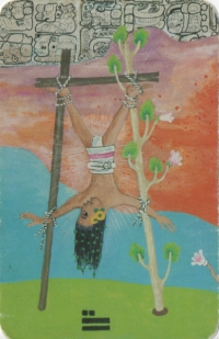 The Hanged Man -- Xultún Tarot deck. The Hanged Man -- Xultún Tarot deck.