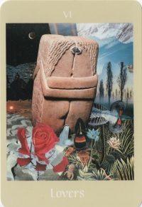 The Lovers -- Voyager Tarot deck. The Lovers -- Voyager Tarot deck.