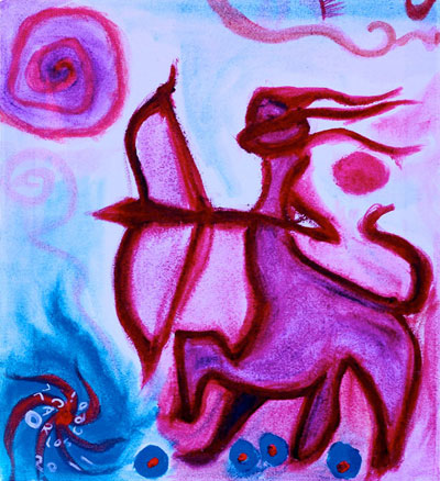 Sagittarius. Painting by Carlos Cedillo.