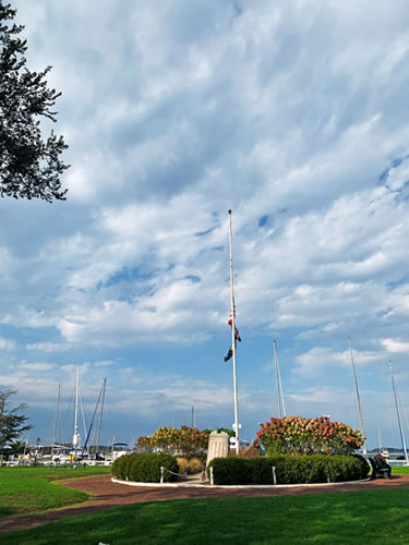 Marine Park and the marina at Sag Harbor, New York. Photo by Eric Francis.