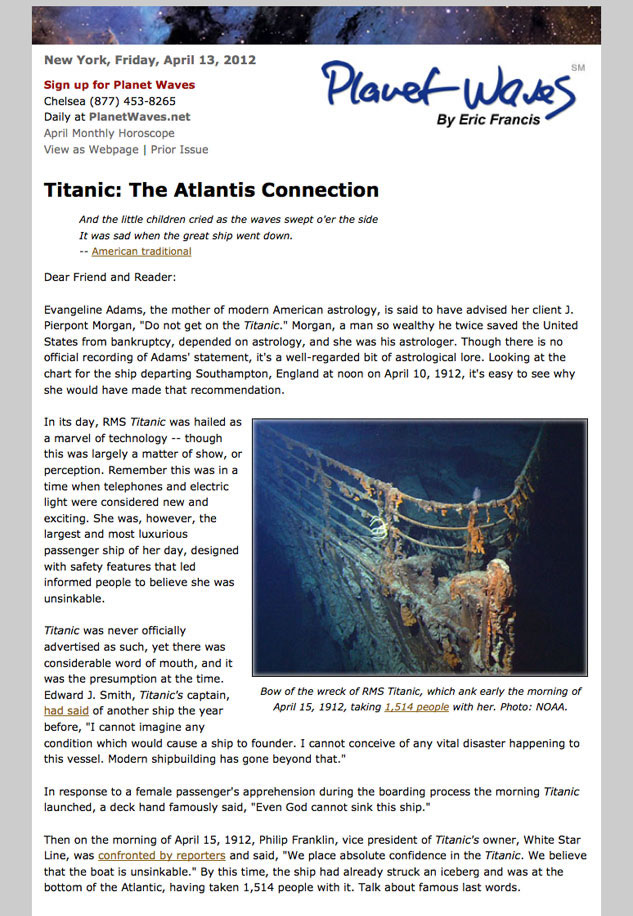 Titanic Astrology Titanic Astrology