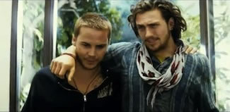 Ben and Chon in Oliver stone's movie Savages, based on Don Winslow's book of the same name.. Ben and Chon in Oliver stone's movie Savages, based on Don Winslow's book of the same name..