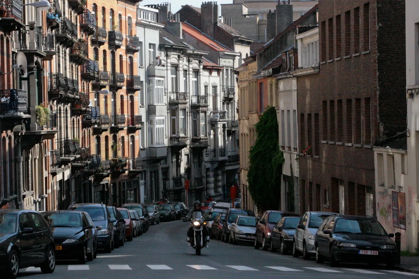A Brussels street during the afternoon