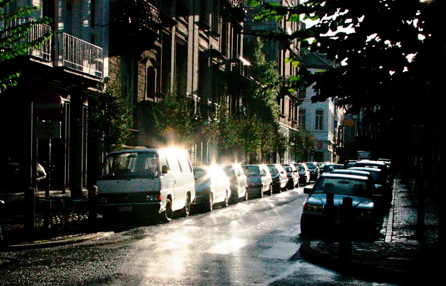 A Brussels street during the morning