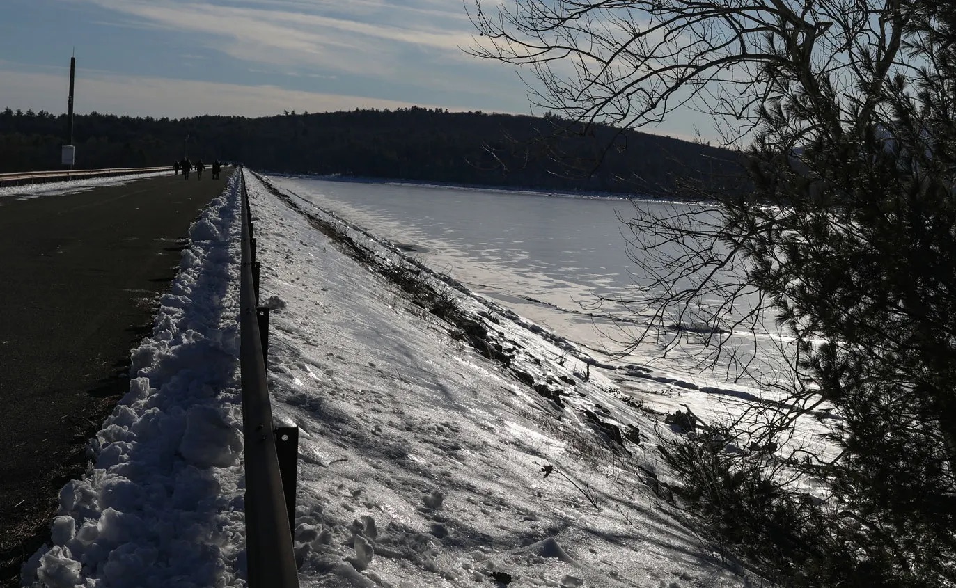 Snow around the Ashokan Reservoir